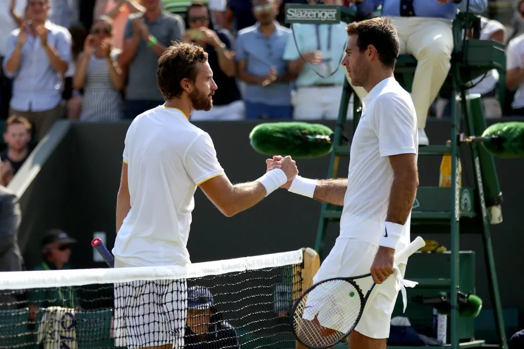 Gulbis y Del Potro en 2017. (Foto: Getty).