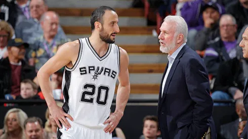 Manu Ginóbili y Gregg Popovich en San Antonio Spurs.