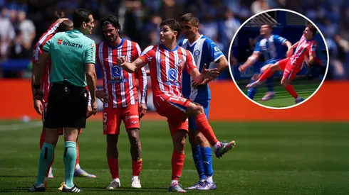 Susto en Atlético de Madrid: Julián Álvarez fue expulsado por una patada, pero lo salvó el VAR