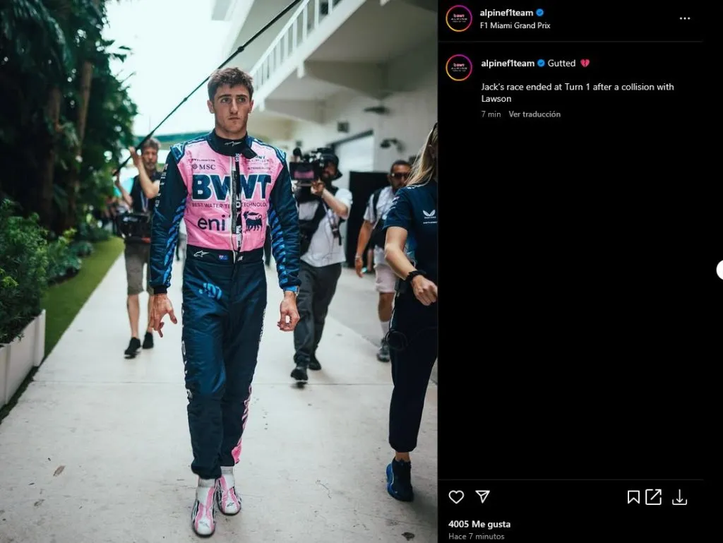 Comentarios inhabilitados: la decisión de Alpine tras el abandono de Doohan.