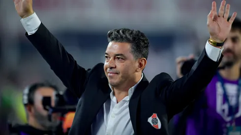 Marcelo Gallardo, entrenador de River, en el Estadio Monumental ante Vélez.