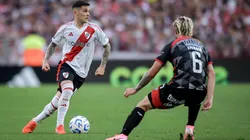 Fabricio Bustos y Rodrigo Insua en el último River - Barracas Central.