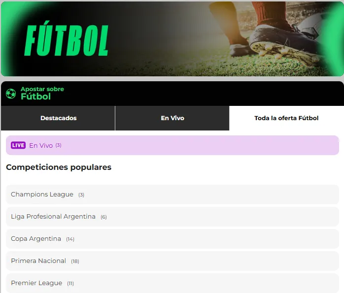 Captura realizada desde la web de bplay el 05/05/2026