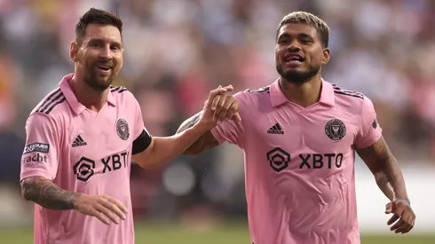 Lionel Messi junto a Josef Martínez en Inter Miami.