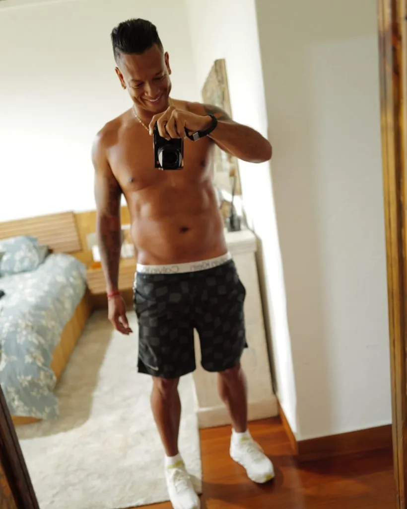 Guarín recuperó su estado físico tras su adicción. Foto Fredy Guarín IG.