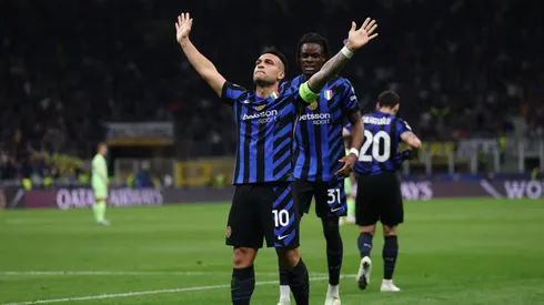 El festejo de Lautaro Martínez.