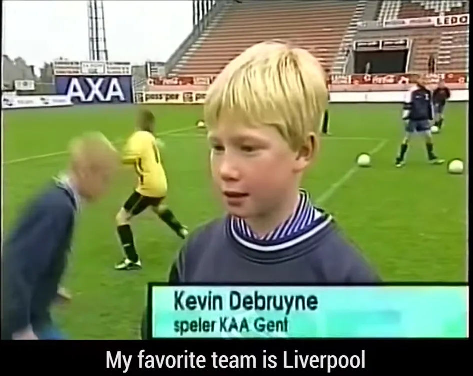 De Bruyne nunca ocultó su fanatismo por Liverpool desde niño.