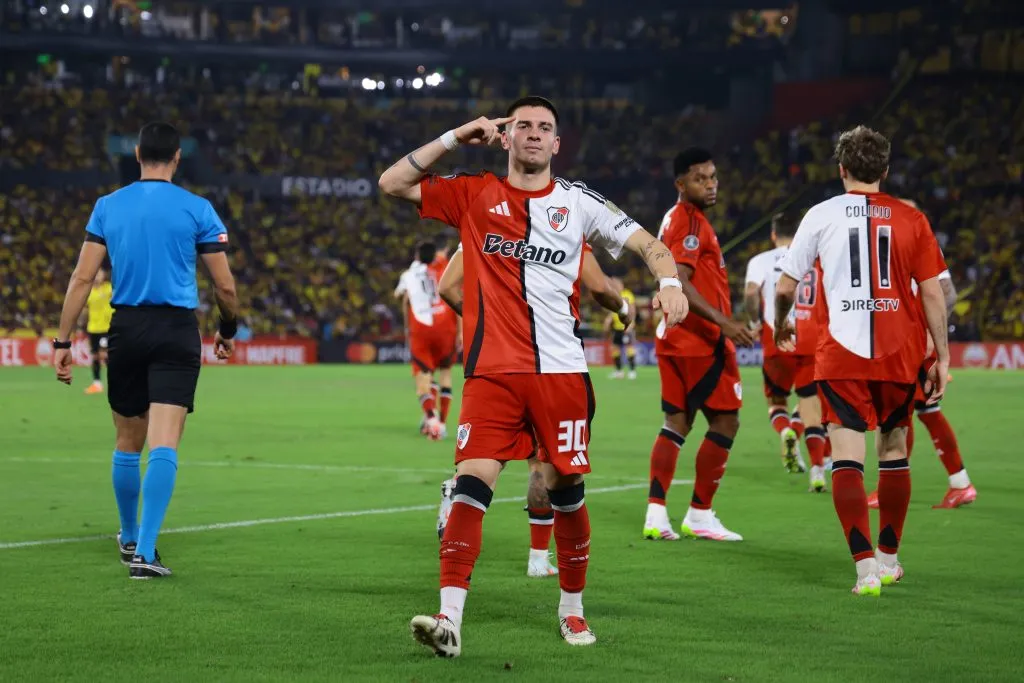 Mastantuono, uno de los mejores de River en Guayaquil. (Foto: Getty).