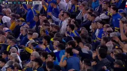 Los hinchas de Boca ante Lanús.
