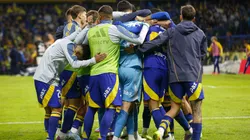 Los jugadores de Boca celebran la clasificación ante Lanús.