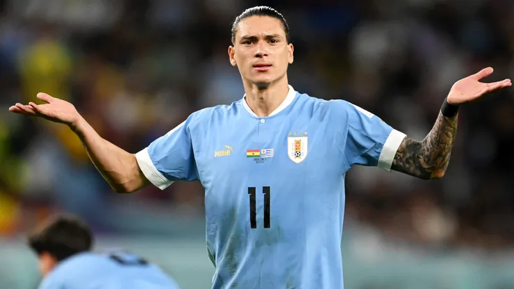 Darwin Núñez, delantero de Uruguay.