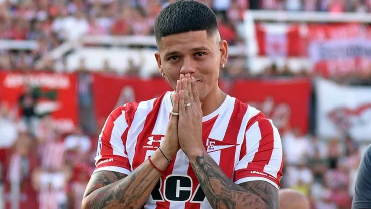 Marcos Rojo en su vuelta a Estudiantes.