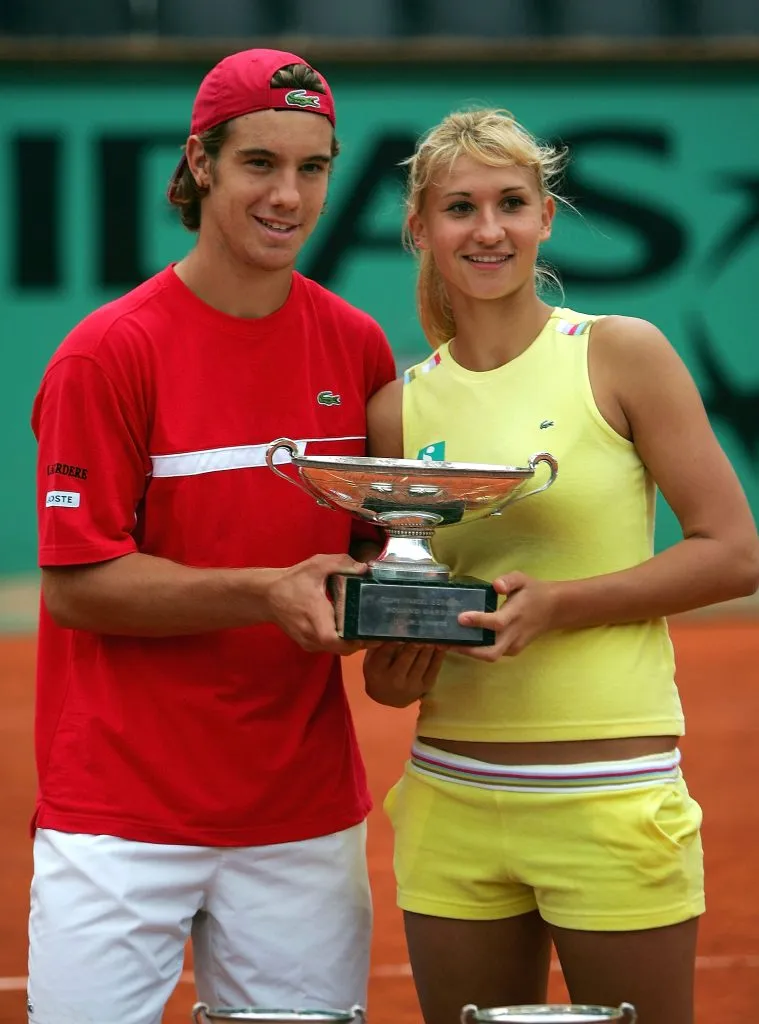 Gasquet y Golovin tras ganar Roland Garros 2004. (Foto: Getty).
