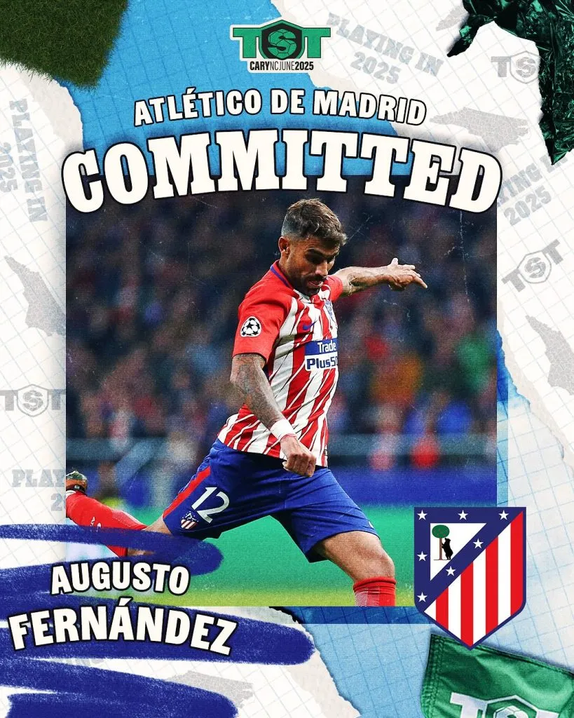 Augusto Fernández confirmado para jugar al fútbol 7 con el Atlético.