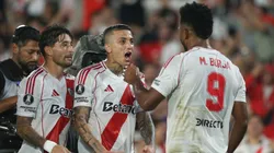 Miguel Borja, Kevin Castaño y Milton Casco en la goleada de River a Independiente del Valle por Copa Libertadores.