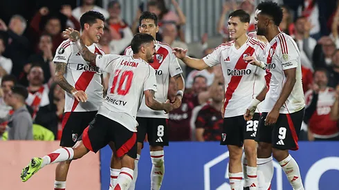 Lanzini grita su gol ante Independiente del Valle