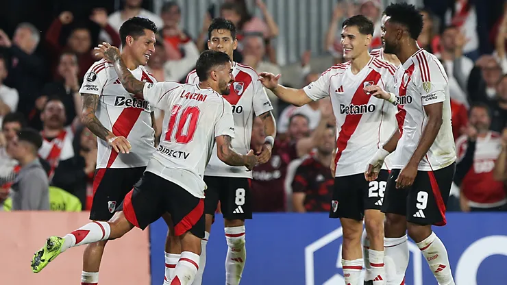 Lanzini grita su gol ante Independiente del Valle