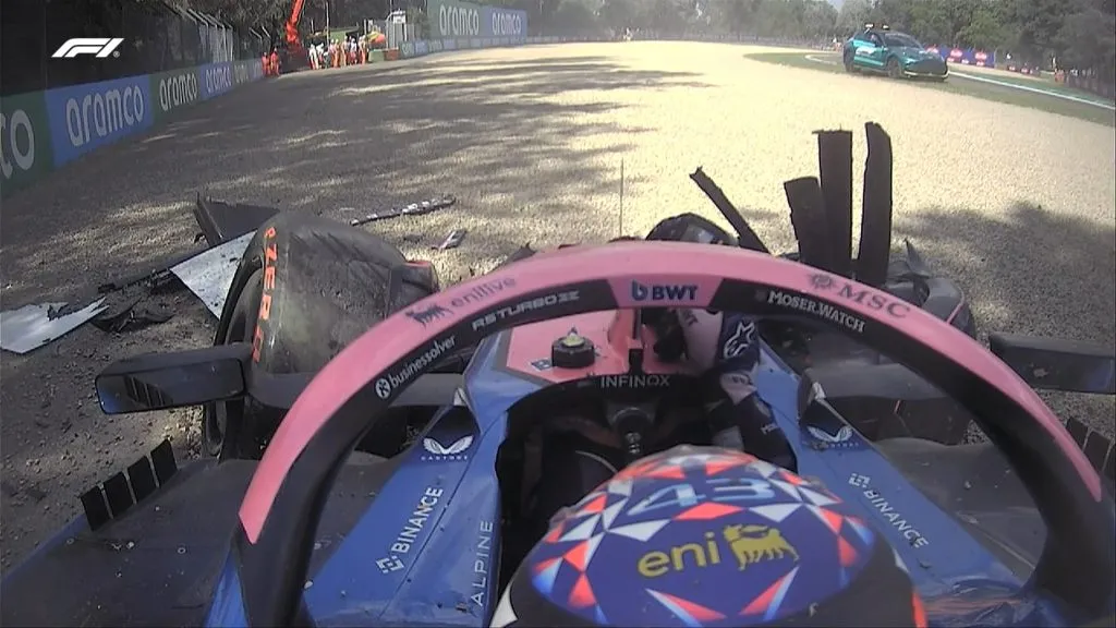 Se golpeó Colapinto en la Q1 de Imola, a pesar de tener tiempo para pasar a Q2.