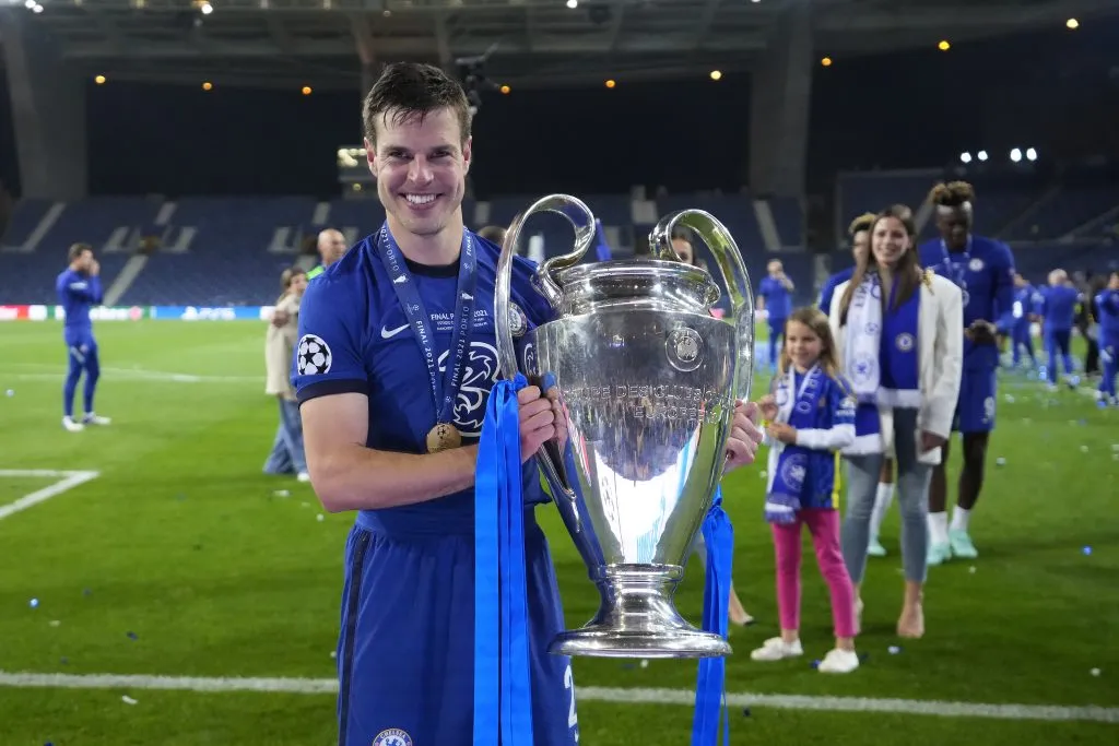 César Azpilicueta cuando conquistó la UEFA Champions League 2021 con Chelsea tras ganarle la final a Manchester City. (Getty Images)
