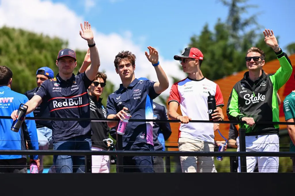 Max Verstappen, Franco Colapinto, Oliver Bearman y Nico Hulkenberg. (Foto: Getty).
