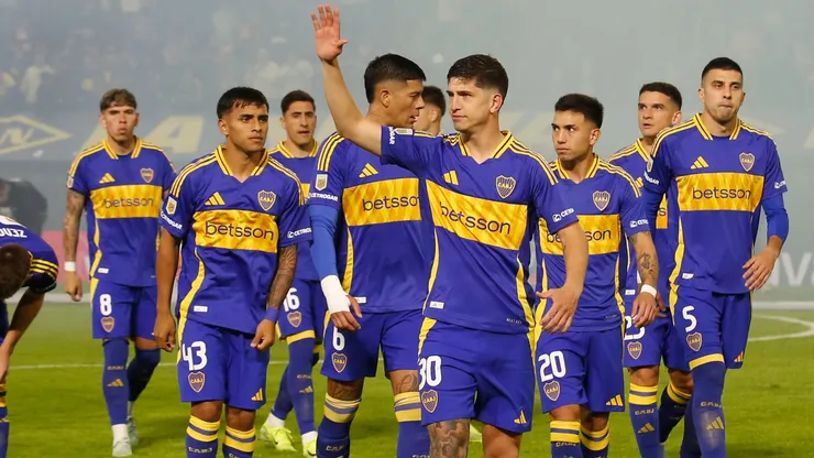 Los jugadores de Boca en La Bombonera.