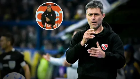 Julio Vaccari y una particular reacción en el gol de Angulo.