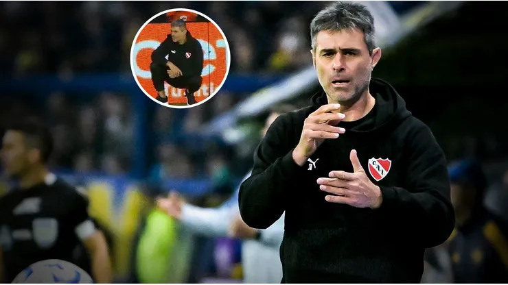 Julio Vaccari y una particular reacción en el gol de Angulo.