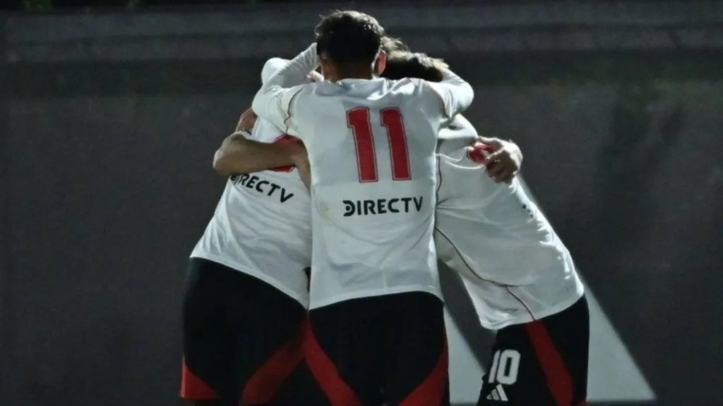 El festejo de los jugadores de River. (Foto: Prensa River)