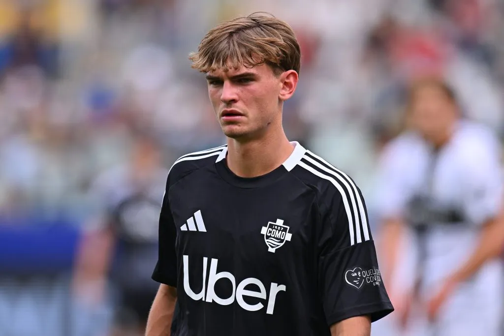 Nico Paz, el mediocampista argentino de Como 1907. (Getty Images)