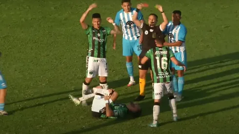 Así quedó el tobillo de Callegari tras la entrada de Perales