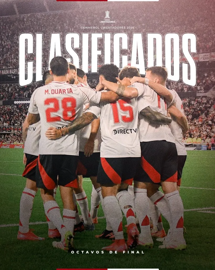 El Millonario se clasificó a octavos tras golear 6 a 2 a Independiente del Valle en el Monumental. (Foto: Prensa River).