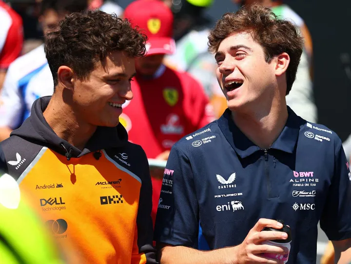 Lando Norris junto a Franco Colapinto.