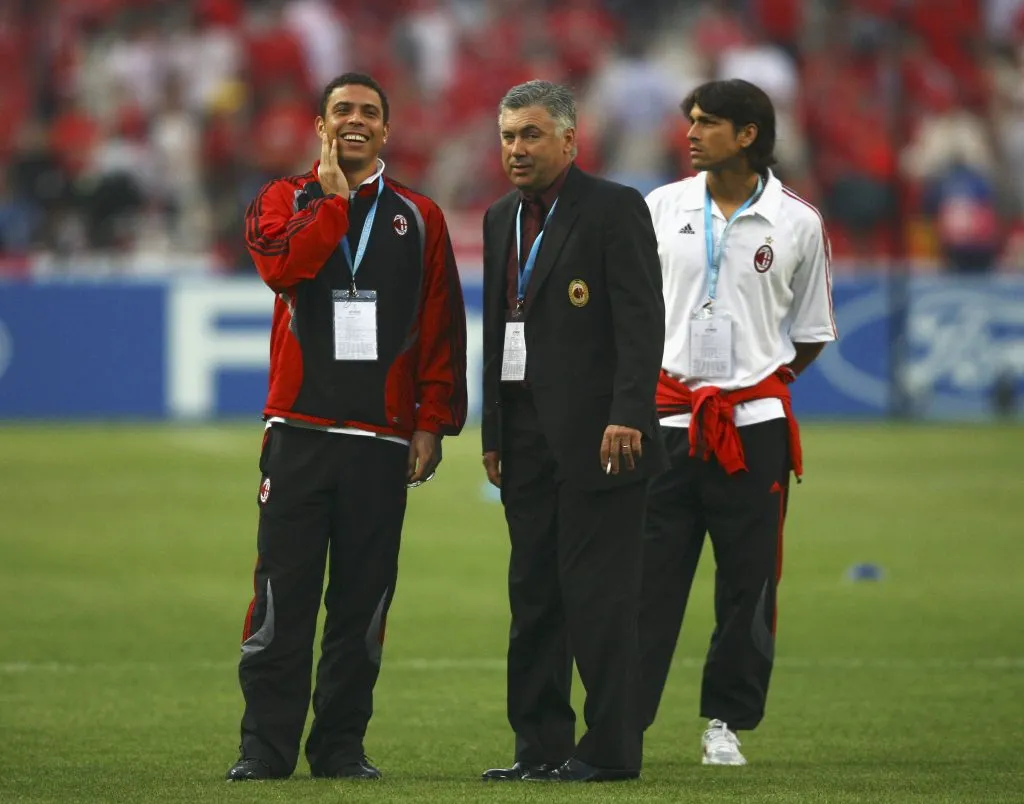 Ronaldo y Ancelotti compartieron dos temporadas en Milan.