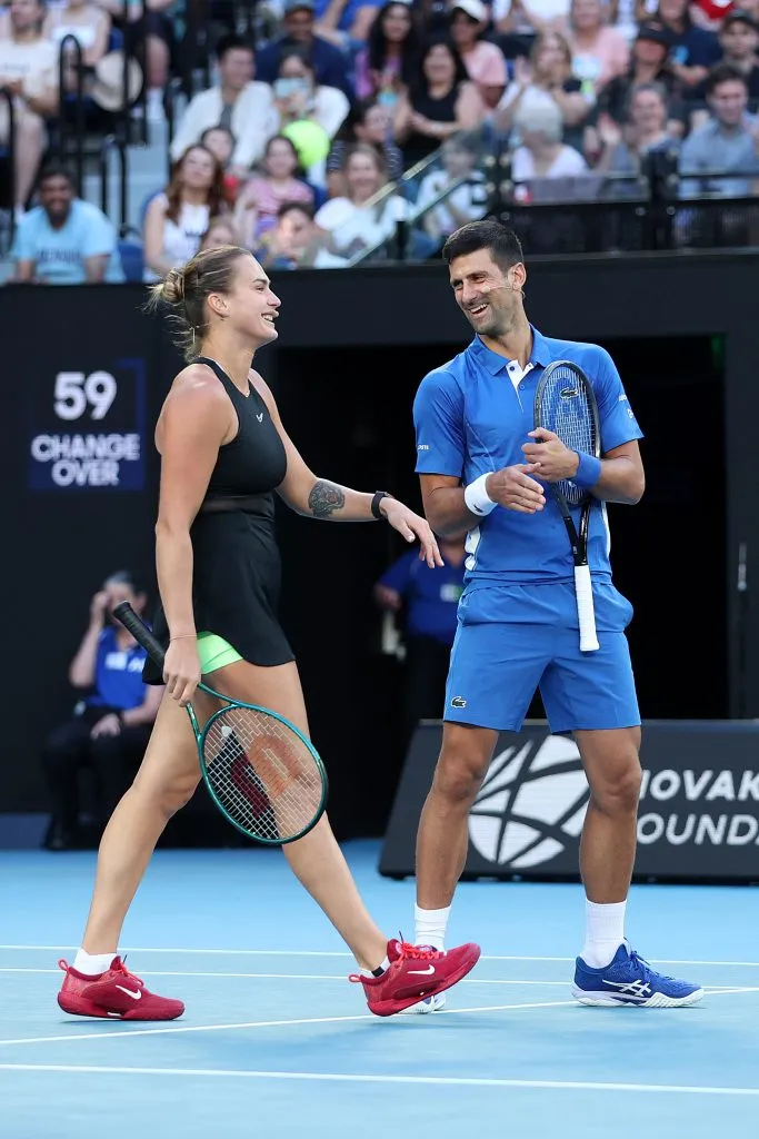 Sabalenka y Djokovic. (Foto: Getty).