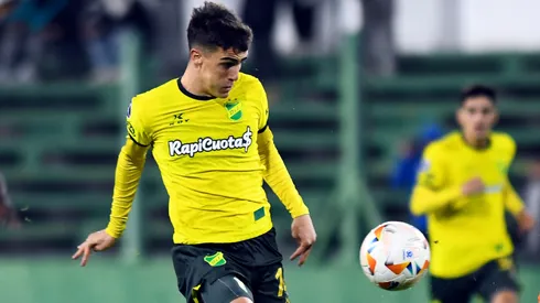 Ezequiel Cannavo, lateral derecho de Defensa y Justicia, durante la edición pasada de la Copa Sudamericana.
