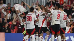 Los jugadores de River Plate, a puro festejo.