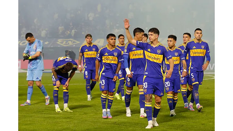 Los jugadores de Boca en La Bombonera.