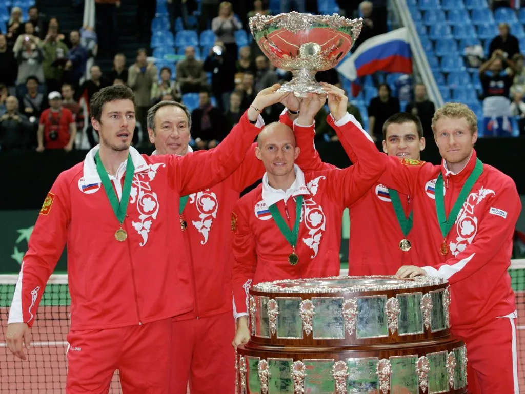 El equipo ruso campeón de la Copa Davis de 2006. (Foto: Getty).