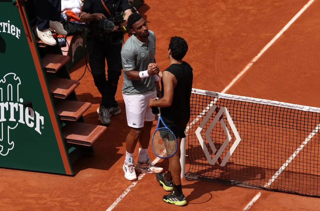 Tenso saludo en la red entre Fils y Munar. (Foto: Getty).