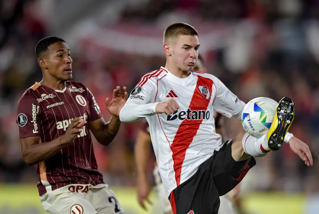 Franco Mastantuono fue el mejor jugador de River en la primera mitad de la temporada 2025.