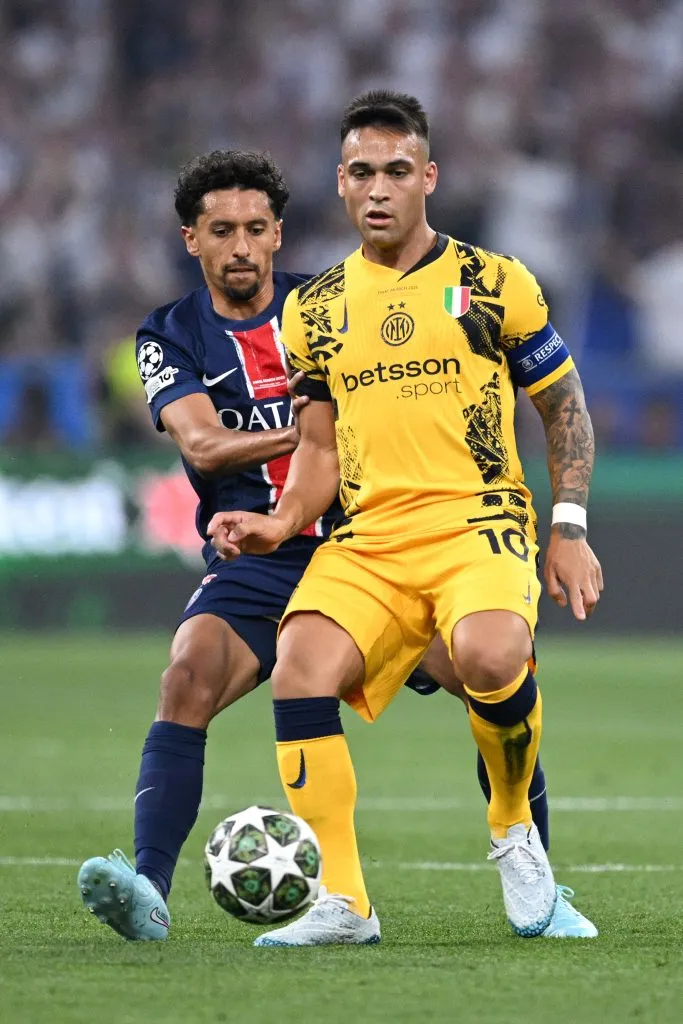 Lautaro Martínez en la final de la Champions. (Foto: Getty).