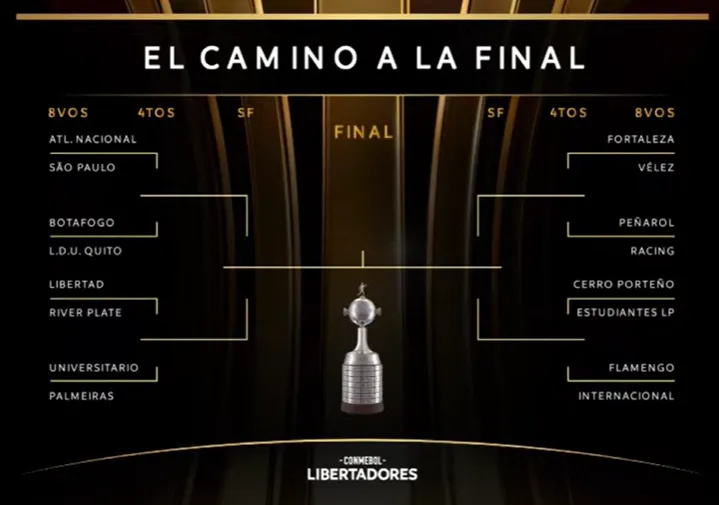 El cuadro rumbo a la final de la Copa Libertadores 2025.