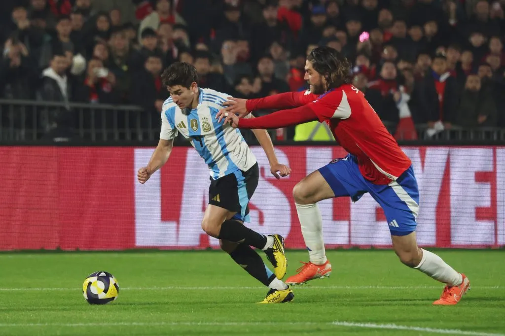 Julián Álvarez marcó el gol del triunfo de Argentina ante Chile.