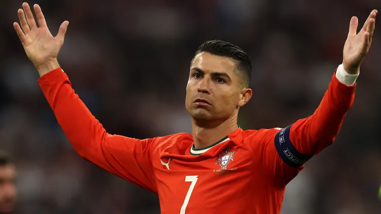 Cristiano Ronaldo con la Selección de Portugal ante Alemania por la UEFA Nations League. (Getty Images)