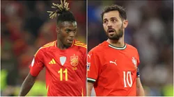 Nico Williams y Bernardo Silva