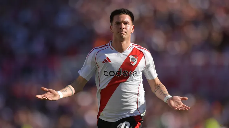 Franco Mastantuono, futbolista de 17 años surgido de las divisiones inferiores de River. (Getty Images)