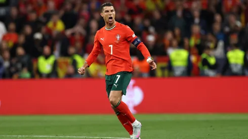 Cristiano Ronaldo en el duelo entre Portugal y España por la final de la Nations League. (Getty Images)