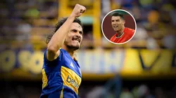 Cavani y Cristiano Ronaldo