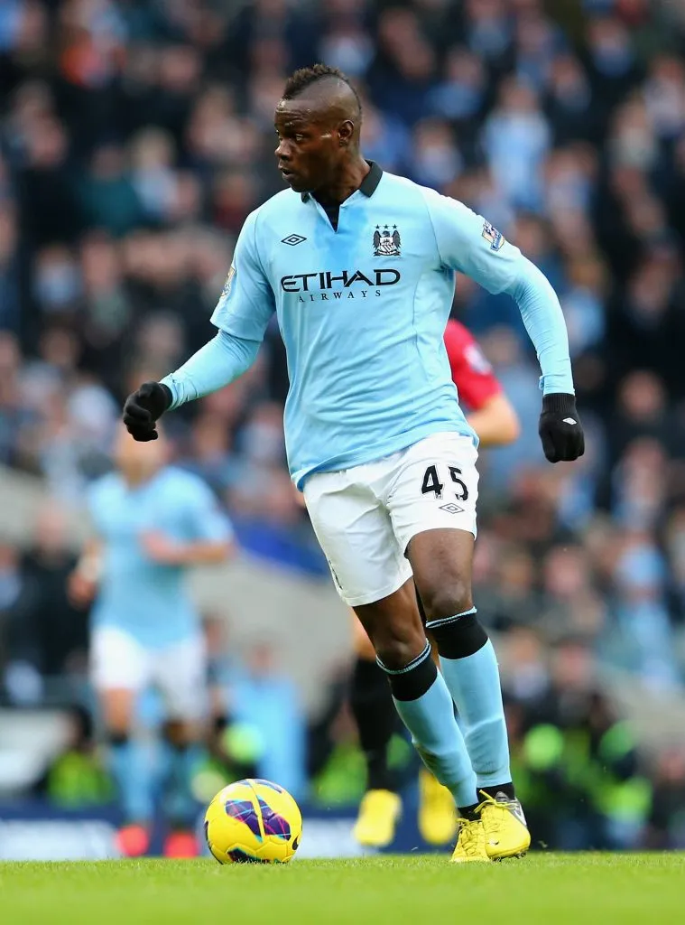 Balotelli ganó 3 títulos en Manchester City. (Foto: Getty).