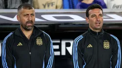 Walter Samuel y Lionel Scaloni en la Selección Argentina. (Getty Images)